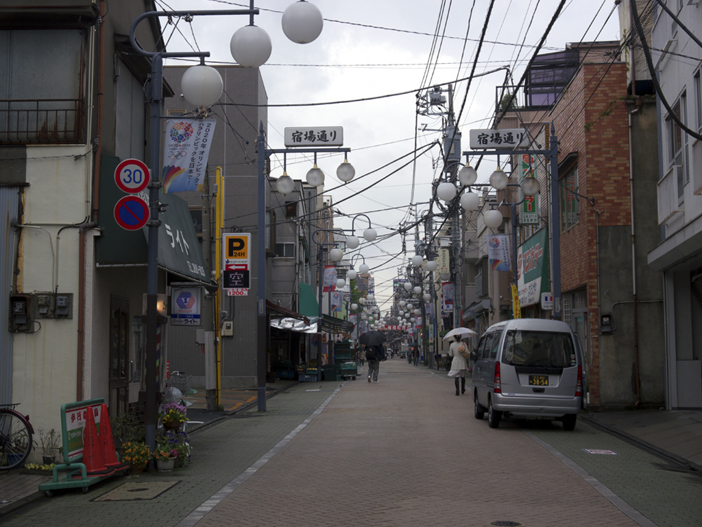 北千住・宿場町通り・荒川側から。